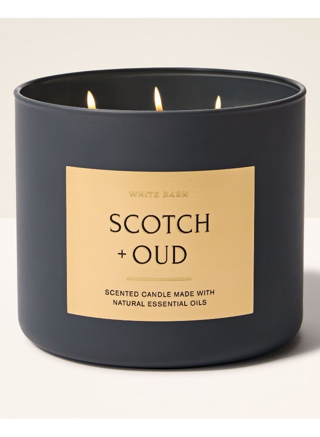Bath & Body Works Scotch & Oud 3-Wick Candle - Image 1
