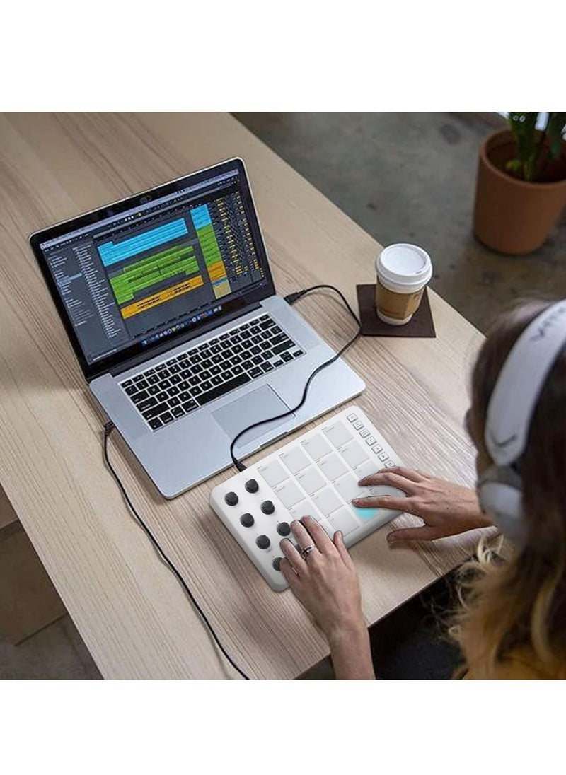 ام- فيفي - لوحة إطلاق  SMC-PAD بواجهة USB-C، تصميم محمول، وحدة تحكم MIDI لاسلكية صغيرة، لوحة مفاتيح إيقاعية مناسبة - Image 1