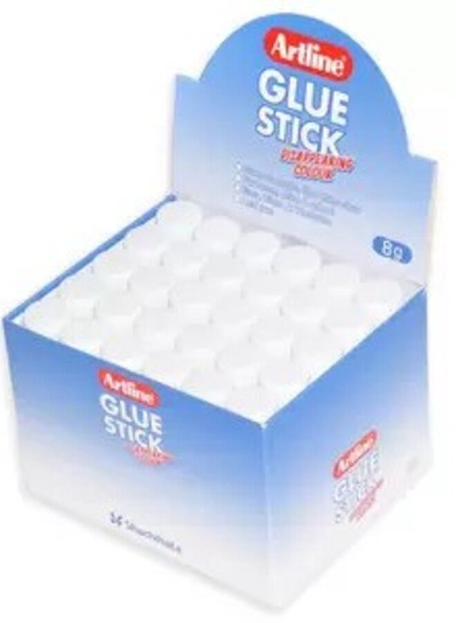 Artline Glue Stick 8g, Pack of 30 Pcs, White Color - ARGL8/30