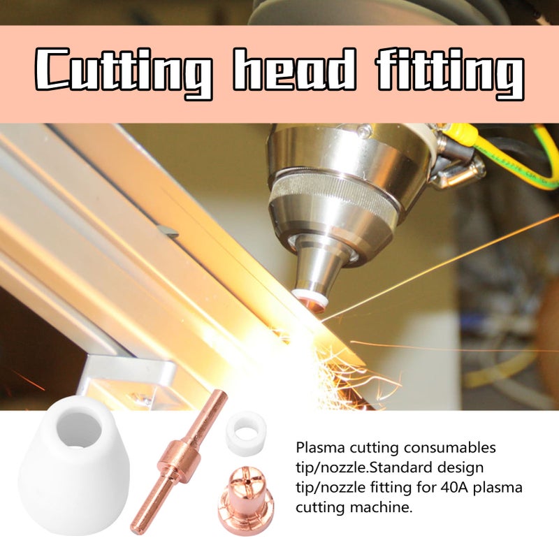 PT31 Plasma Torch Tips Electrode Nozzle 65PCS Plasma Cutter Machine Spare Parts Torch 40A Cutting Nose Fittings Extended Electrode Nozzle - Image 3