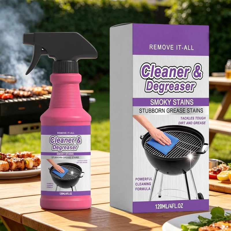 Oven Degreaser | 120 ml Powerful Degreaser | Cleaner for Stoves and Ovens, for Removing Burned Fat in Barbecues, Outdoor Picnic, Kitchen, Hoods, Grates and Hobs - Image 3