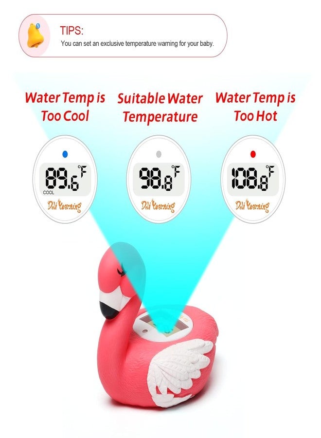 Doli Yearning Upgrade Baby Bath Thermometer Baby Safety Baby Thermometer for Infants Bath Temp Thermometer for Baby ℃/℉ Flamingo - Image 2