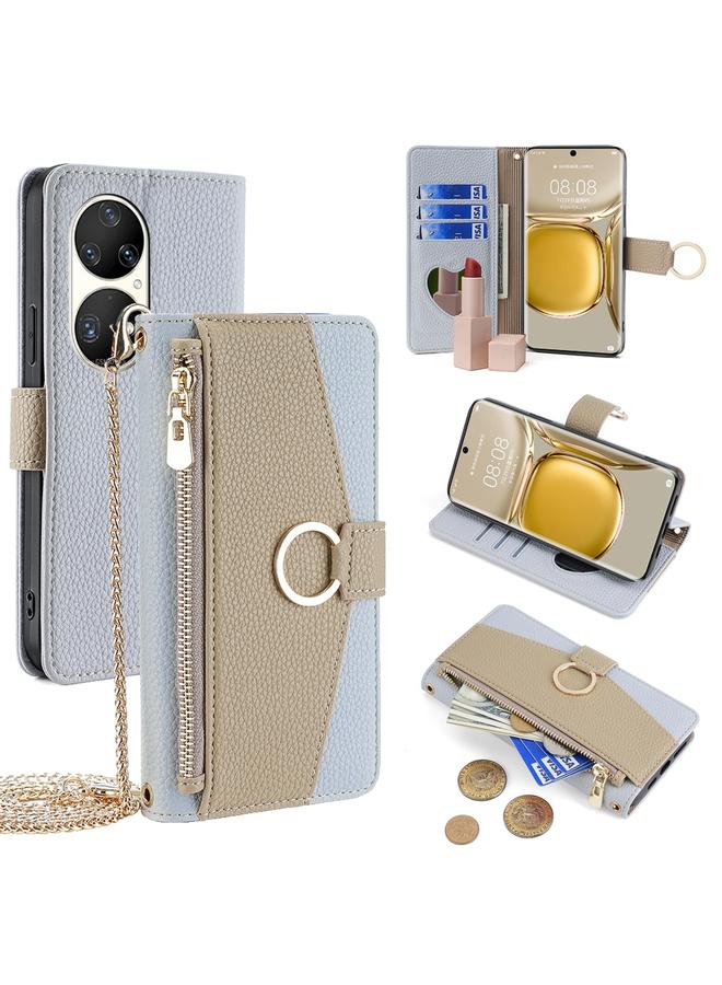 S-TOP Case For Huawei P50 Pro Crossbody Litchi Texture Leather Phone Case - Image 1
