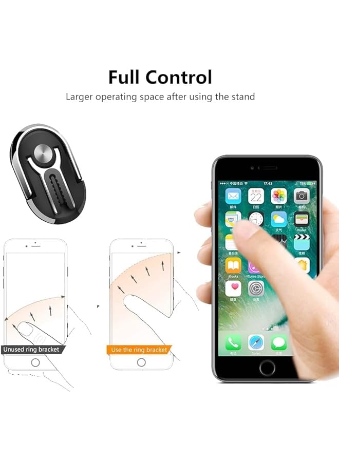 S-TOP 360° Rotating Phone Grip Holder, Multipurpose Magnetic Ring Stand for Car and Home, Anti Drop Phone Ring for All Smartphones - Image 1