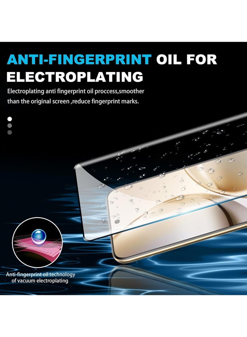 Screen Protector for Realme 14 Pro Plus Tempered Glass Protector Full Glue Edge to Edge 9H Hardness Anti Fingerprint 3D Curved Scratch Resistance Glass for Realme 14 Pro Plus - Image 2