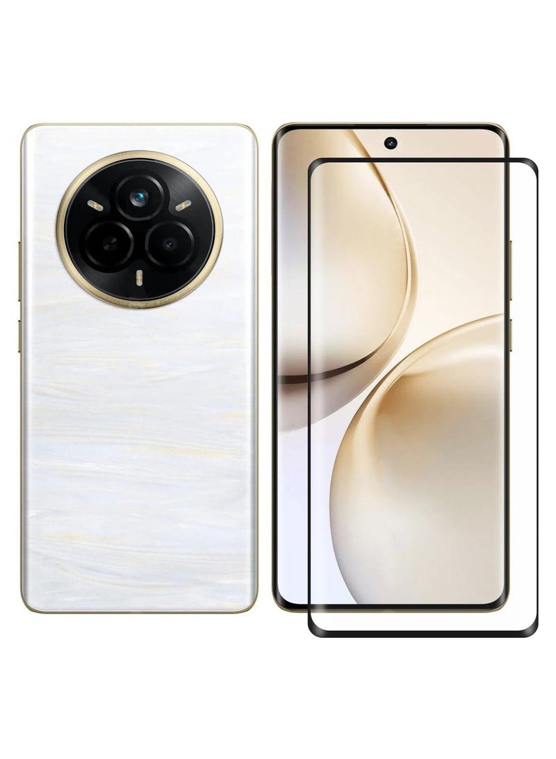 Screen Protector for Realme 14 Pro Plus Tempered Glass Protector Full Glue Edge to Edge 9H Hardness Anti Fingerprint 3D Curved Scratch Resistance Glass for Realme 14 Pro Plus - Image 1