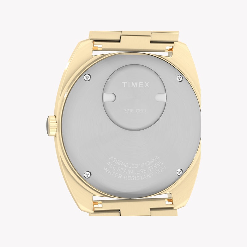 TIMEX Q Timex Enigma 37mm Bracelet Watch TW2Y34400 | Stylish Silver & Blue Design - Image 4