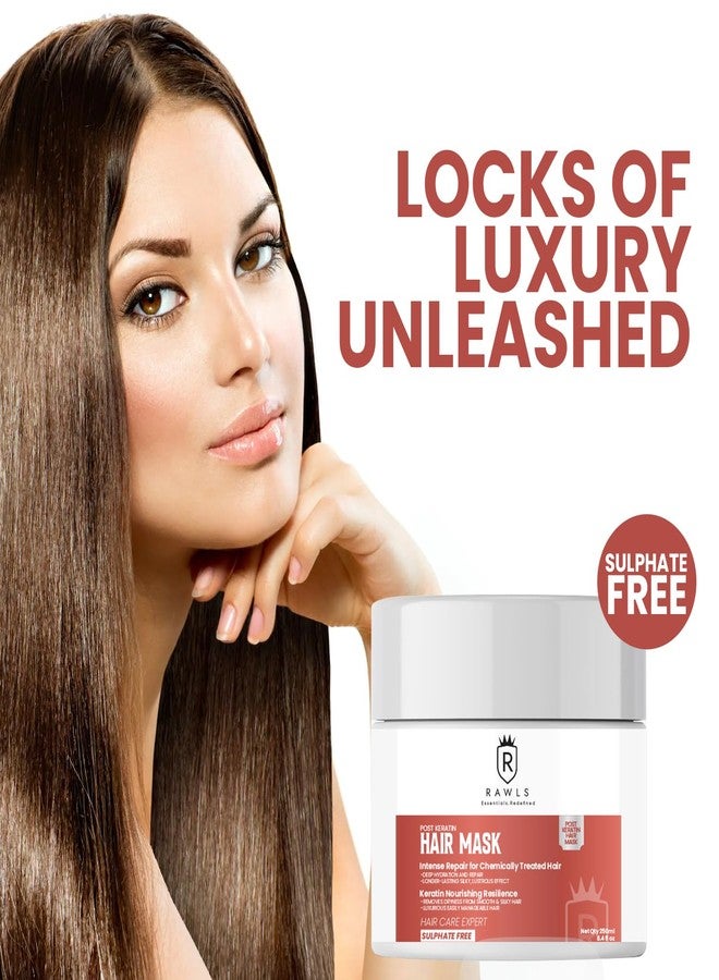 RAWLS Post Keratin Hair Mask for Intense Damaged Hair Repair, Dry, Damaged, and frizzy Hair, Chemical treated hair mask for Smoothening Hair| Sulphate Free | - 200 ml - Image 2