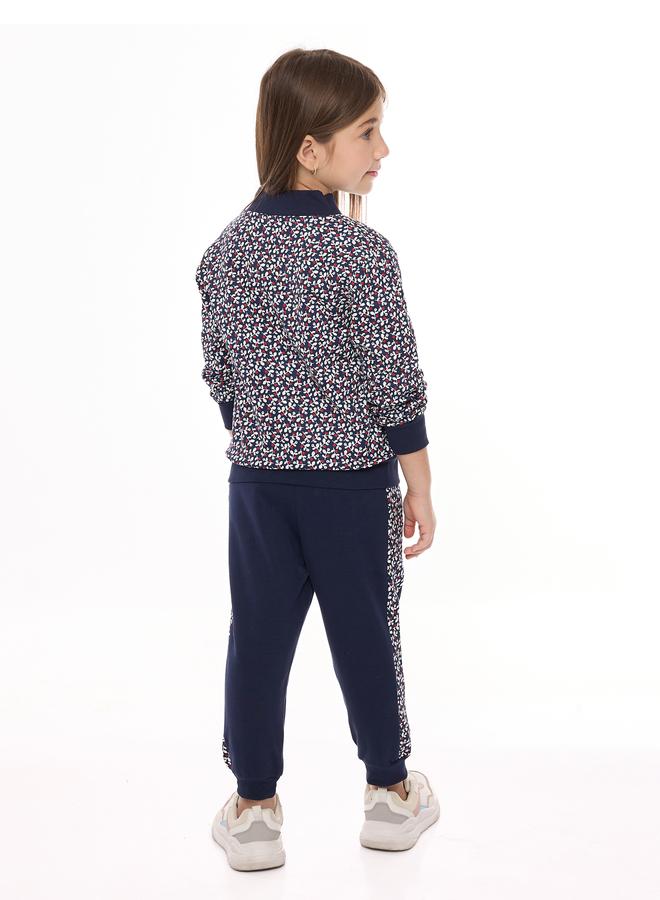 Victor And Jane Pack of 3 - Girls Heart Print T-Shirt, Jacket and Joggers - Image 4