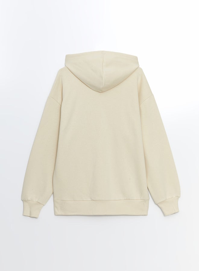 LC WAIKIKI Hooded Oversize Women's Thick Zippered Sweatshirt  - Image 2