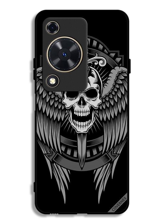 Covernex Huawei Nova Y72S Protective Case Cover Skull Have Eagle Wings