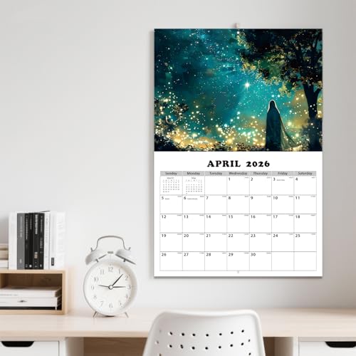 Dayvorax 2026 Wall Calendar - Monthly Calendar 2026-2027, Jan 2026 - Jan 2027, 11" x 16.5", Large Wall Calendar with Thick Paper, Large Blocks, Home or Office Calendar, Magic Fairy - Image 2