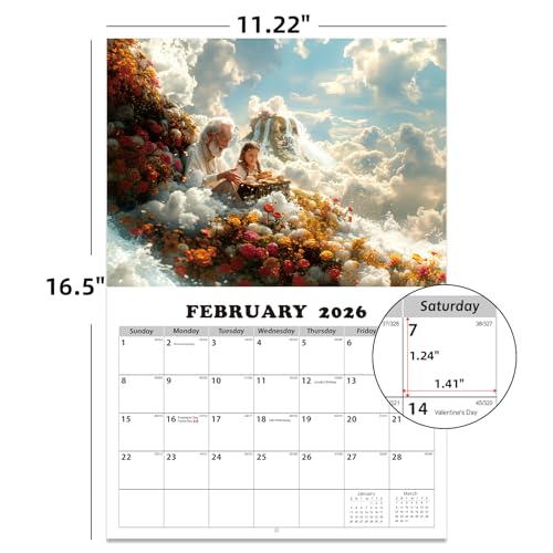 Dayvorax 2026 Wall Calendar - Monthly Calendar 2026-2027, Jan 2026 - Jan 2027, 11" x 16.5", Large Wall Calendar with Thick Paper, Large Blocks, Home or Office Calendar, Magic Fairy - Image 3