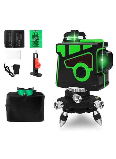 IGNITO 3D Laser Level Line Tool Laser Light Machine 3x360 Level Measurement Tool with Stand Vertical Horizontal Cross SelfLeveling Tool for Construction 12 line Laser Level Machine