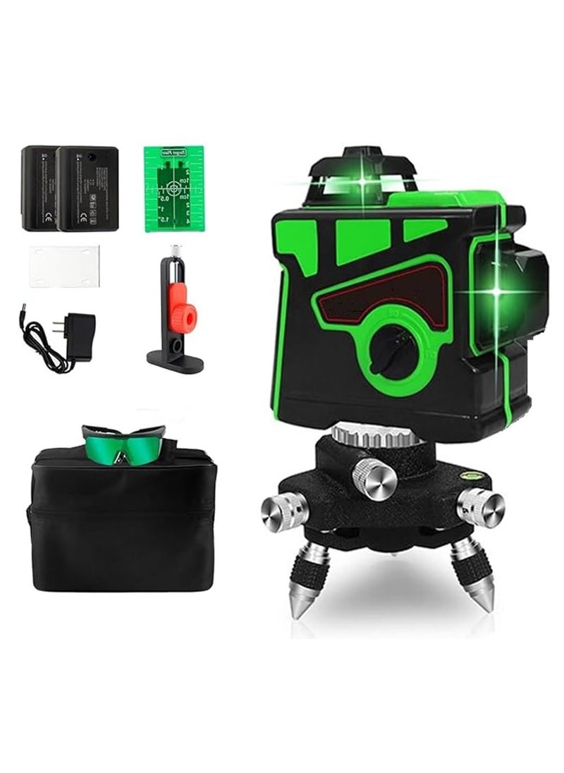 IGNITO 3D Laser Level Line Tool Laser Light Machine 3x360 Level Measurement Tool with Stand Vertical Horizontal Cross SelfLeveling Tool for Construction 12 line Laser Level Machine