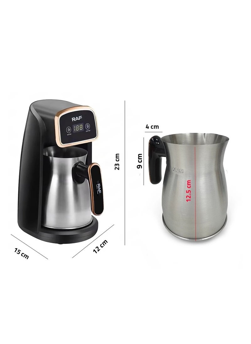 RAF - Digital Coffee Maker(Multi-usage pot, coffee, milk, water)/Temp Display/300 ml/600 W(R.156) - Image 1