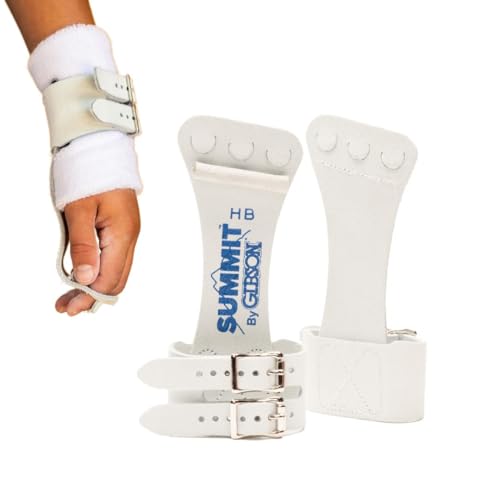 Gibson Athletic Summit High Bar Gymnastic Grips for Boys Durable Leather Grip for Secure Grip Hand Grips for Early Competitor Gymnasts Gymnastics Grips for Boys Made In USA - Image 1
