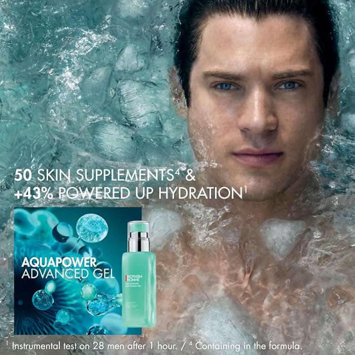BIOTHERM جيل أكواباور المتقدم، مرطب وجه جل للرجال يرطب ويقوي البشرة، تركيبة جل مائية سريعة الامتصاص ومنعشة - Image 2