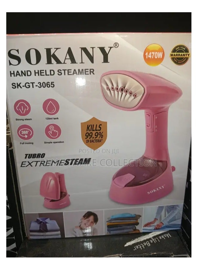 Sokany Sk-Gt-3065 Hand Held Extreme Steamer 120ML Water Tank Wrinkle Free Handheld Garment EXTREME Steamer 1470W High Power 2 Modes Multifunction Electric Steam  - Image 2
