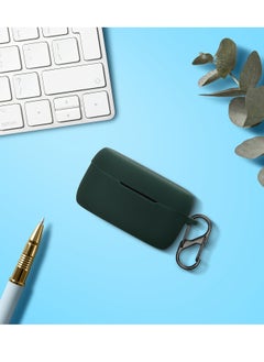 ماركة غير محددة جراب سيليكون لجهاز Jabra Elite 2، جراب واقٍ مقاوم للصدمات وغطاء واقٍ للجلد لجهاز Jabra Elite 4 مع سلسلة مفاتيح (أخضر غامق)  - Image 3
