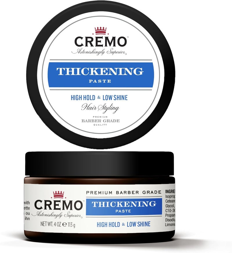 - Barber Grade Hair Styling Thickening Paste For Men - High Hold & Low Shine - 113g