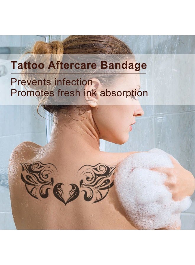 LotFancy Tattoo Aftercare Bandage, 4" x 12 Yards Roll, Transparent Film Dressing, Waterproof Protective Tattoo Wrap Tape for Second Skin Healing, Tattoo Supplies and Scar Therapy - Image 5
