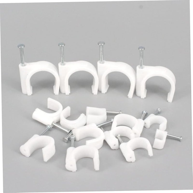 Mipcase 100pcs Size 4 Round Cable Clips Plastic Wire Organizers For Home Office Indoor Outdoor Use - Image 4