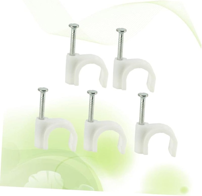 Mipcase 100pcs Size 4 Round Cable Clips Plastic Wire Organizers For Home Office Indoor Outdoor Use - Image 3