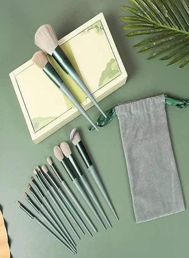 Karma Sales© 13-Piece Professional Makeup Brush Set with Funnel Bag - Premium Face & Eye Brushes for Foundation, Blending, Contouring, Eyeshadow - Travel-Friendly Cosmetic Tool Kit for Women & Girls - Image 4