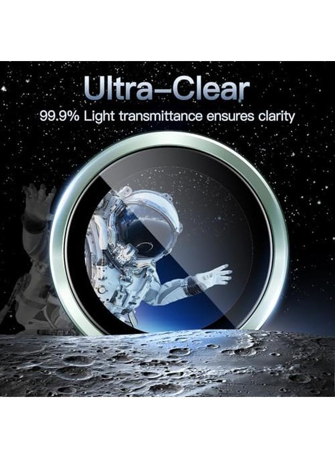 جي تيك واقي عدسة الكاميرا لهاتف Samsung Galaxy S24 Fe 9H من الزجاج المقوى بحلقة معدنية فردية عالية الوضوح، مجموعة واحدة باللون الأخضر النعناعي - Image 5