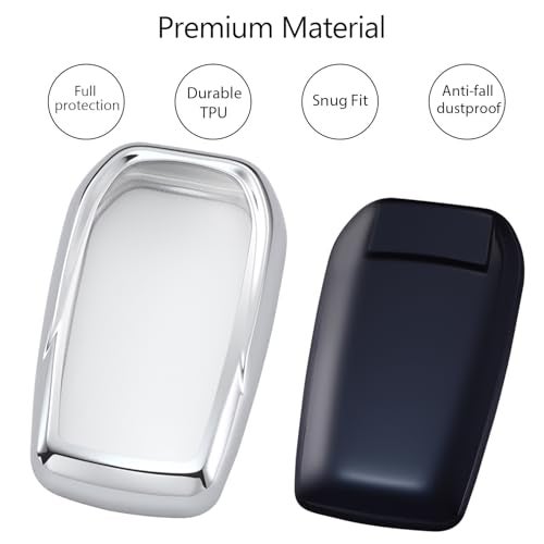 Lcyam Key Fob Cover Fits for Toyota 2026 2025 Sequoia Camry Corolla Rav4 Sienna Highlander 4runner TRD Off Road Tacoma Pickup 3/4/5/6 Buttons Smart Key(Silver) - Image 3