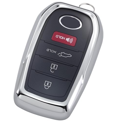 Lcyam Key Fob Cover Fits for Toyota 2026 2025 Sequoia Camry Corolla Rav4 Sienna Highlander 4runner TRD Off Road Tacoma Pickup 3/4/5/6 Buttons Smart Key(Silver) - Image 5
