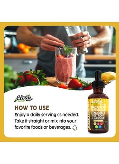Clean Nutraceuticals Maca Root Liquid Drops with Ashwagandha, Fenugreek, Beet Root and L-Arginine Liquid Multivitamin for Women and Men - Adapto Drive by Clean Nutra  - Image 4