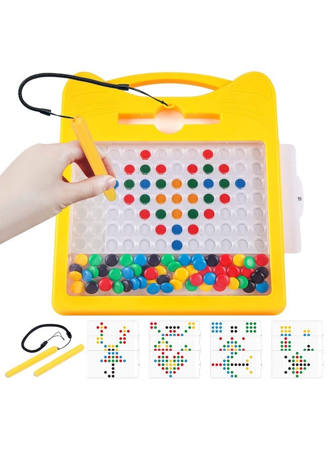 Svance Magnetic Drawing Board For Kids, Toddler Magnet Doodle Board With 2 Pens, Magnetic Dot Art, Fine Motor Skills Toys, Airplane Travel Essentials Toys For Boys Girls (Yellow Cat) - Image 1