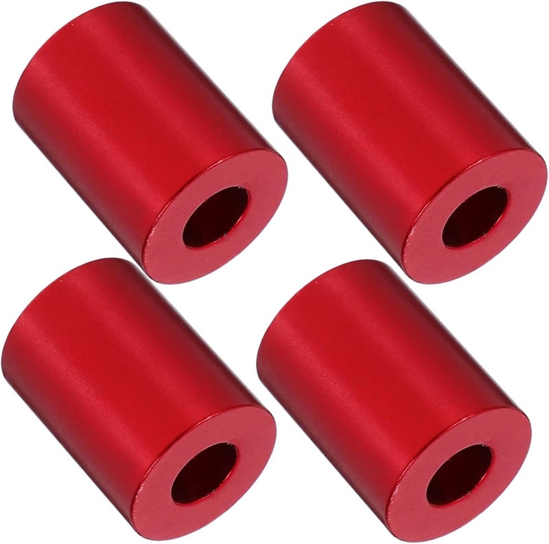 4Pcs Red Aluminum Alloy Engine Cover Damping Pads For Enhanced Ventilation - Image 1