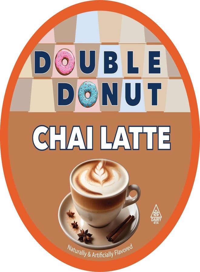 Double Donut Coffee Chai Latte Pods - Spiced & Creamy Chai Tea Latte - Notes of Cinnamon, Cardamom, Cloves & Ginger, Compatible with Keurig Brewers, 20 Count - Image 2