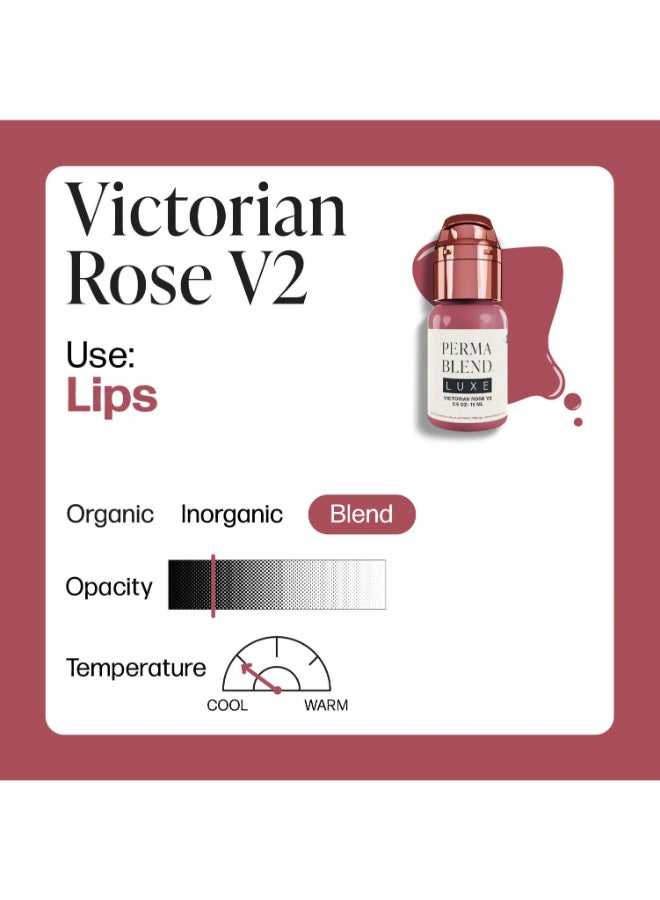 Perma Blend ألوان شفاه فاخرة وردة فيكتورية 15 مل حبر مكياج شبه دائم - Image 2