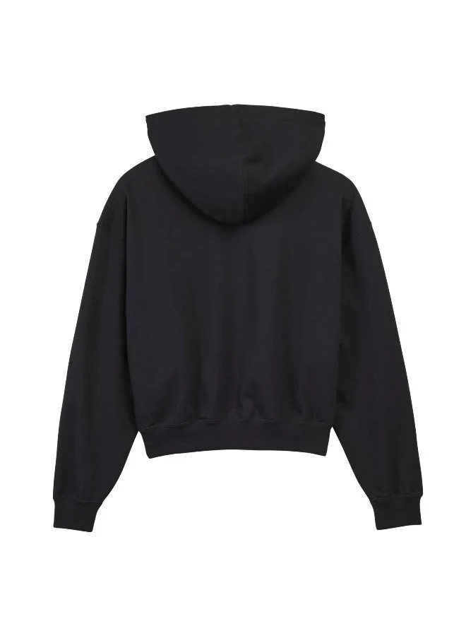اديداس Adidas Fl Hoodie Black Hooded Sweat Sweatshirts For Women