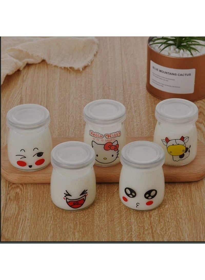 كوبايات زجاج حجم جامبو للزبادي مكونة من 5 قطع - Image 1