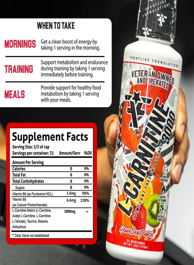 FRONTLINE FORMULATIONS L-Carnitine, Stimulant Free, Enhances Energy and Metabolism, Increased Energy and Endurance, Amazing Flavors, Veteran Owned and Operated (Sour Gummy Worm) - Image 4