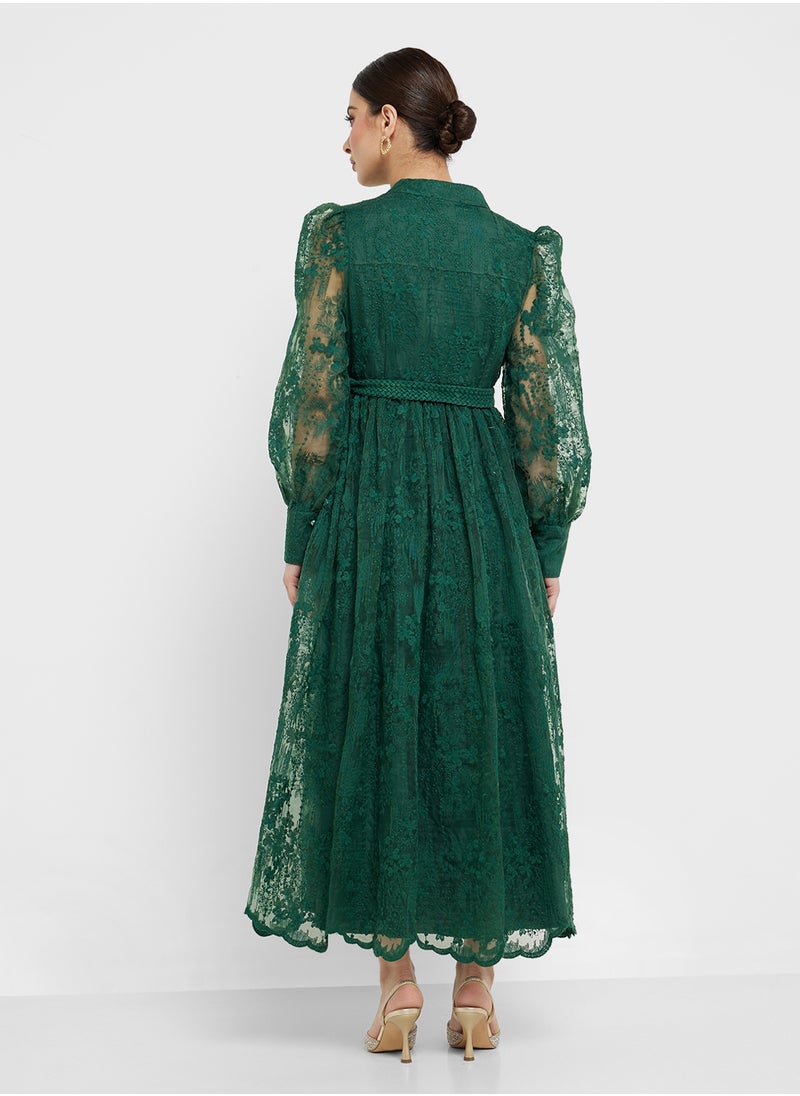 Khizana - Lace A-Line Dress - Image 1