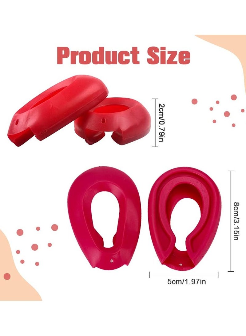 SYOSI 4 Pairs Silicone Hair Dye Ear Cover Ear Protectors Hair Earmuffs Waterproof Ear Caps Hair Coloring Ear Covers Ear Shields for Barber Home Salon,Yellow,Black,Blue,Red - Image 4