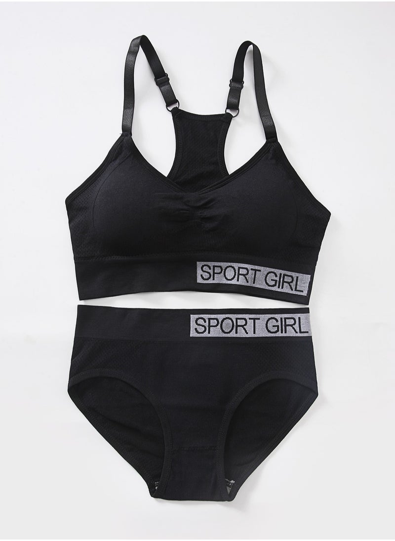 Generic - Black Bikini Set with Bra & Panties - Image 1