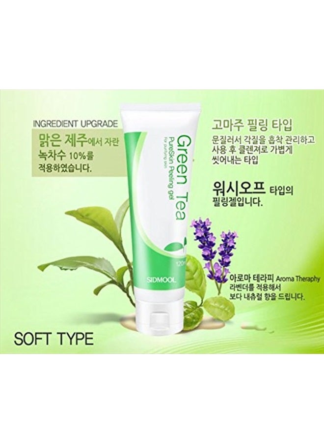 SIDMOOL Green Tea PureSkin Peeling gel 120ml for Purifying skin/ Wash-off type/Mild Soft Type Peeling - Image 2