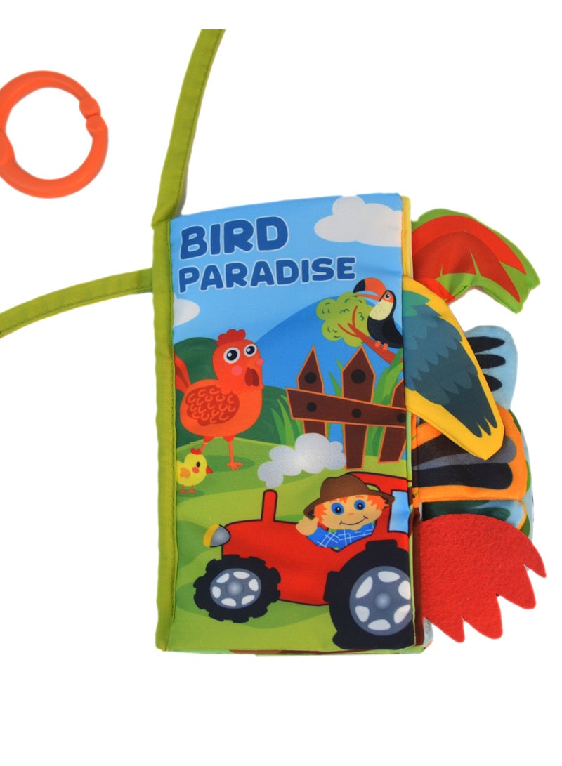 Animal World Nontoxic Fabric Soft Baby Cloth Books Early Education Toys Activity Crinkle Cloth Book for Toddler,Anti-fall and anti-bite， Infants and Kids Perfect for Baby Gift 0-12M - Image 3