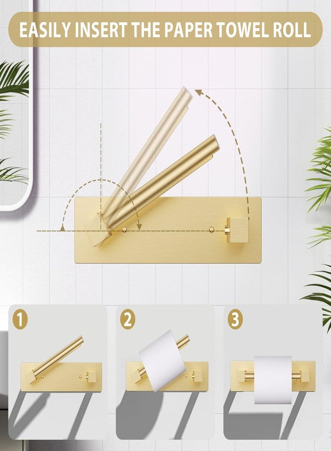 soaez Brushed Gold Bathroom Toilet Paper Holder Wall Mount, Stainless Steel Commercial Toilet Paper Dispenser Paper Towel Holder, Large Bathroom Toilet Tissue Roll Holder - Image 4