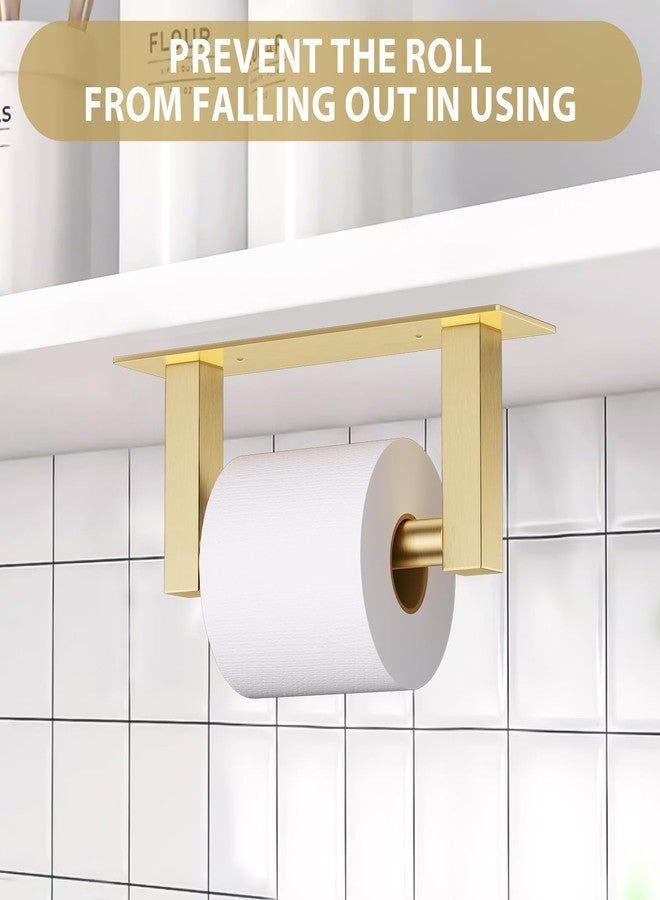 soaez Brushed Gold Bathroom Toilet Paper Holder Wall Mount, Stainless Steel Commercial Toilet Paper Dispenser Paper Towel Holder, Large Bathroom Toilet Tissue Roll Holder - Image 5