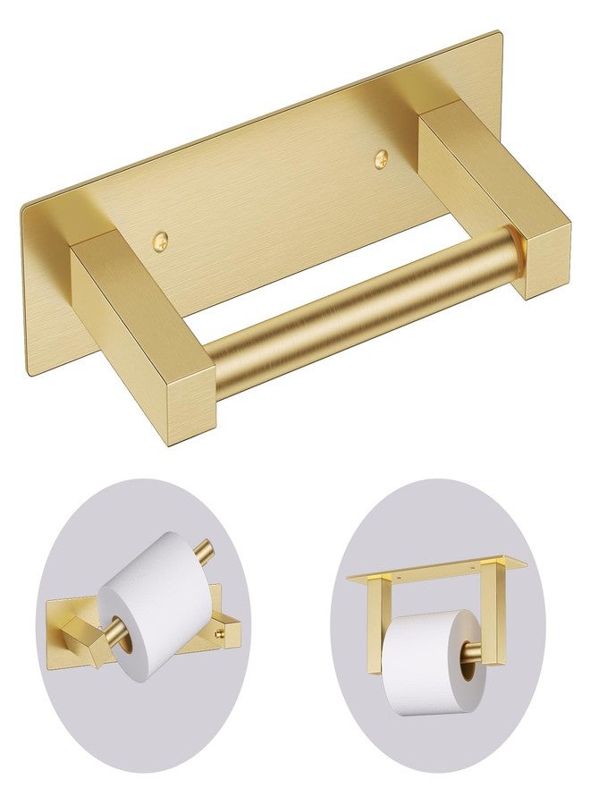 soaez Brushed Gold Bathroom Toilet Paper Holder Wall Mount, Stainless Steel Commercial Toilet Paper Dispenser Paper Towel Holder, Large Bathroom Toilet Tissue Roll Holder - Image 1