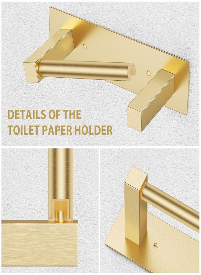 soaez Brushed Gold Bathroom Toilet Paper Holder Wall Mount, Stainless Steel Commercial Toilet Paper Dispenser Paper Towel Holder, Large Bathroom Toilet Tissue Roll Holder - Image 3
