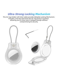 Generic Suitable For Apple Airtag Protective Cover Locator Anti-loss Device Three-proof All-inclusive Safety Lock Metal Rope Protective Cover-Color:Gray-Applicable Models:Suitable For Apple Airtag Protective Case  - Image 3